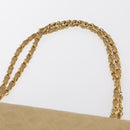 CHANEL Matelasse 25 Chain Shoulder Bag Lamb Skin Beige Gold CC Auth BA8707-8