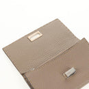 FENDI Seleria Peek A Boo Long Wallet Leather Beige Silver Auth BA8709V-8