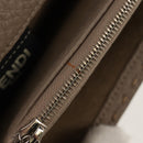 FENDI Seleria Peek A Boo Long Wallet Leather Beige Silver Auth BA8709V-9