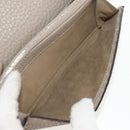 FENDI Seleria Peek A Boo Long Wallet Leather Beige Silver Auth BA8709V-18