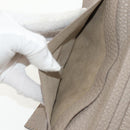 FENDI Seleria Peek A Boo Long Wallet Leather Beige Silver Auth BA8709V-24