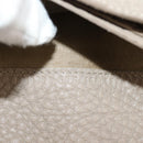 FENDI Seleria Peek A Boo Long Wallet Leather Beige Silver Auth BA8709V-11