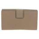 FENDI Seleria Peek A Boo Long Wallet Leather Beige Silver Auth BA8709V-2