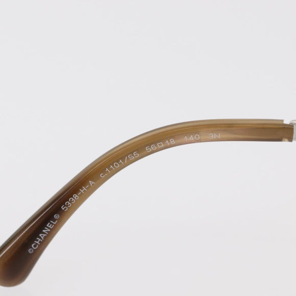 CHANEL Sunglasses plastic Brown CC Auth BA8711V