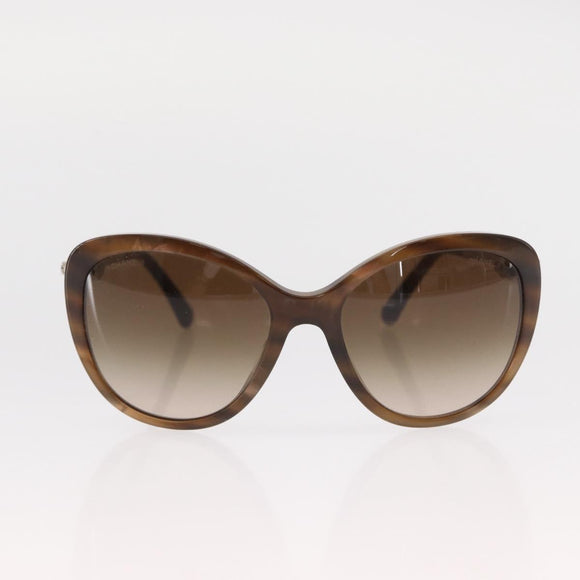 CHANEL Sunglasses plastic Brown CC Auth BA8711V
