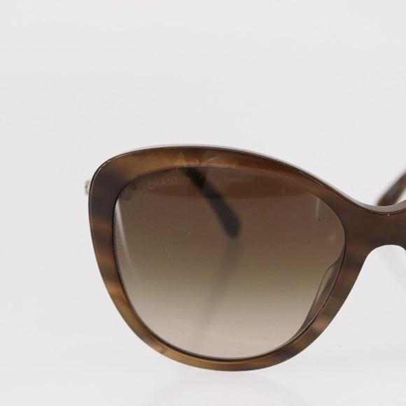 CHANEL Sunglasses plastic Brown CC Auth BA8711V