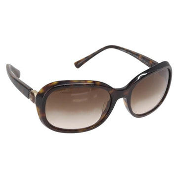 CHANEL Sunglasses plastic Brown CC Auth BA8712