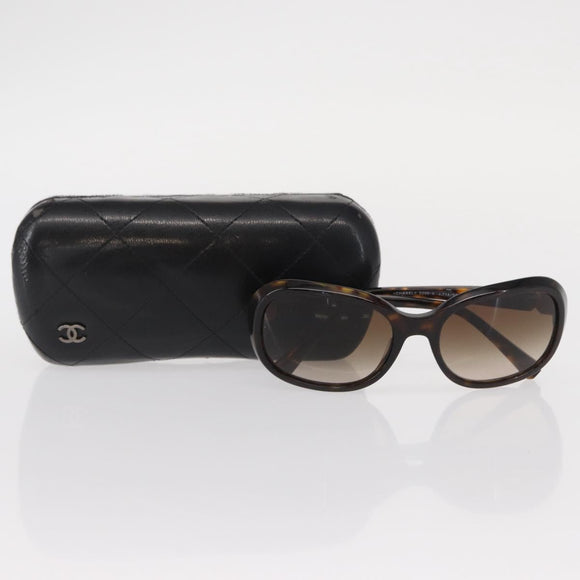 CHANEL Sunglasses plastic Brown CC Auth BA8712