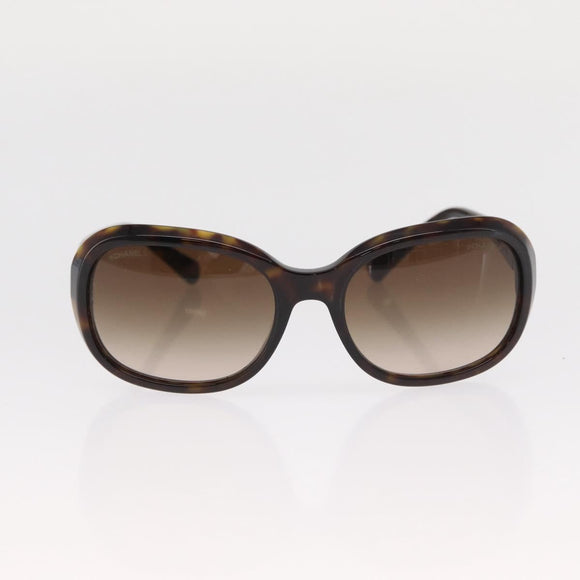 CHANEL Sunglasses plastic Brown CC Auth BA8712