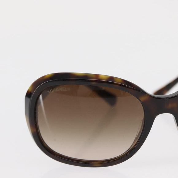CHANEL Sunglasses plastic Brown CC Auth BA8712