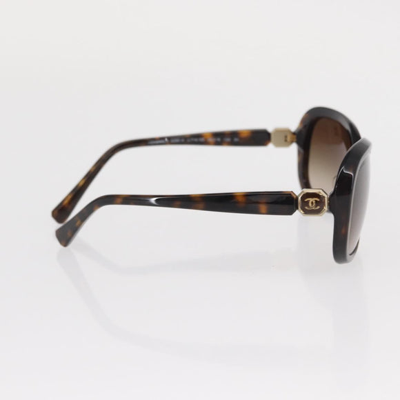 CHANEL Sunglasses plastic Brown CC Auth BA8712