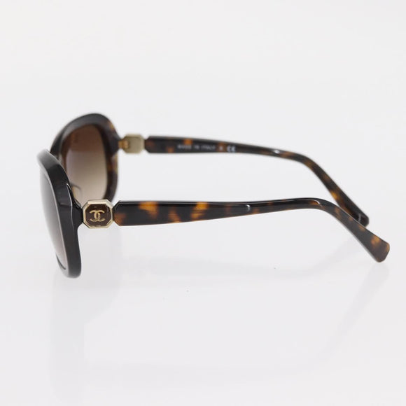CHANEL Sunglasses plastic Brown CC Auth BA8712