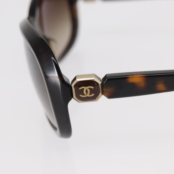 CHANEL Sunglasses plastic Brown CC Auth BA8712