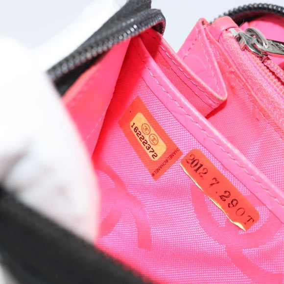 CHANEL Matelasse Long Wallet Lamb Skin Black CC Auth BA8713