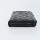 CHANEL Matelasse Long Wallet Lamb Skin Black CC Auth BA8713-3