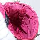 CHANEL Choco Bar line Chain Shoulder Bag Leather Pink Silver CC Auth BA8714-20