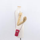 CHANEL Choco Bar line Chain Shoulder Bag Leather Pink Silver CC Auth BA8714-22