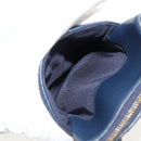 CHANEL Matelasse Chain Phone Case Bag Lamb Skin Navy Gold CC Auth BA8715SAV-25