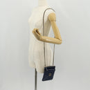 CHANEL Matelasse Chain Phone Case Bag Lamb Skin Navy Gold CC Auth BA8715SAV-30