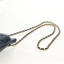 CHANEL Matelasse Chain Phone Case Bag Lamb Skin Navy Gold CC Auth BA8715SAV-8