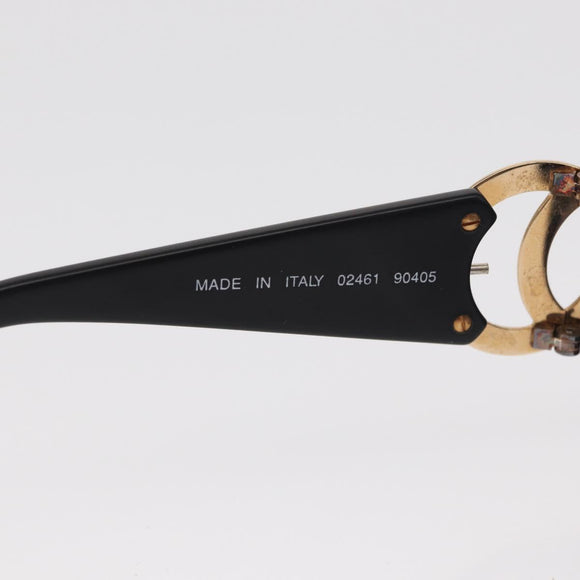 CHANEL Sunglasses plastic Black CC Auth BA8716