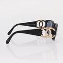 CHANEL Sunglasses plastic Black CC Auth BA8716-6