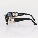 CHANEL Sunglasses plastic Black CC Auth BA8716-7