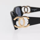 CHANEL Sunglasses plastic Black CC Auth BA8716-8