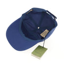 GUCCI Baseball Cap Cotton Blue 773135 Auth BA8717V-14