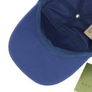GUCCI Baseball Cap Cotton Blue 773135 Auth BA8717V-15