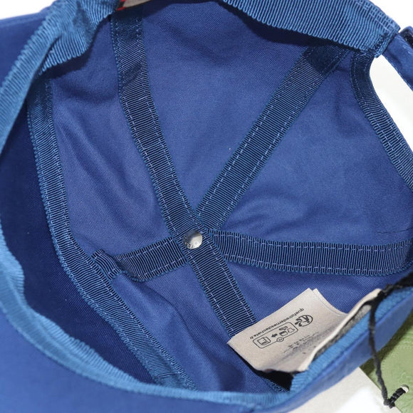GUCCI Baseball Cap Cotton Blue 773135 Auth BA8717V