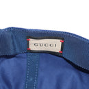 GUCCI Baseball Cap Cotton Blue 773135 Auth BA8717V-18