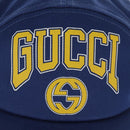GUCCI Baseball Cap Cotton Blue 773135 Auth BA8717V-6