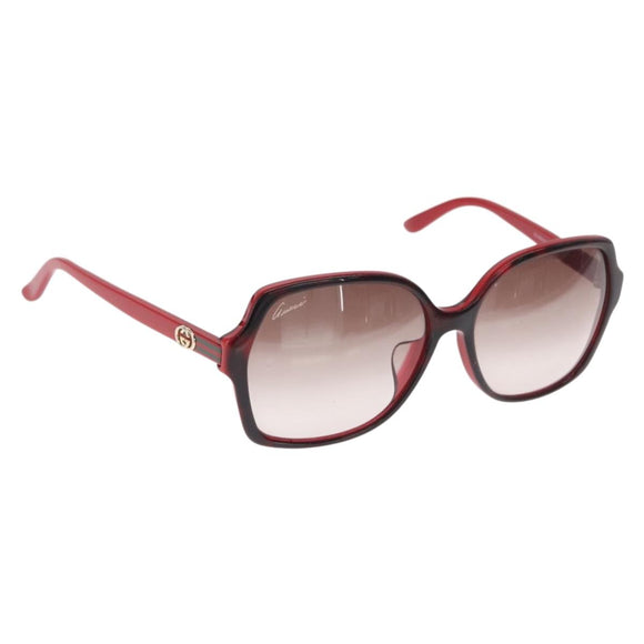 GUCCI Sunglasses plastic Red Auth BA8718