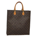 LOUIS VUITTON Monogram Sac Plat Hand Bag M51140 LV Auth BA872-1