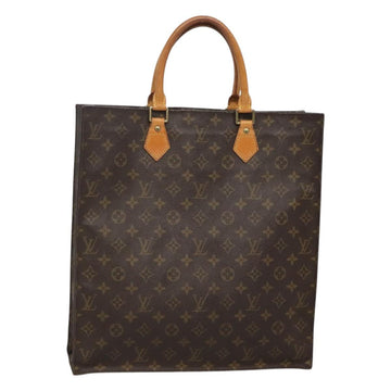 LOUIS VUITTON Monogram Sac Plat Hand Bag M51140 LV Auth BA872
