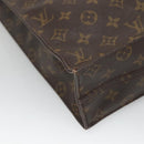LOUIS VUITTON Monogram Sac Plat Hand Bag M51140 LV Auth BA872-16