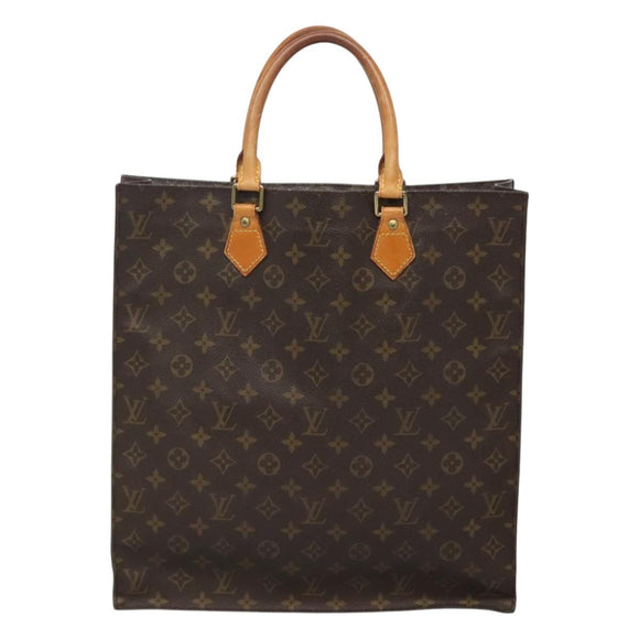 LOUIS VUITTON Monogram Sac Plat Hand Bag M51140 LV Auth BA872