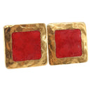 CELINE Earring metal Gold Auth BA8720-1