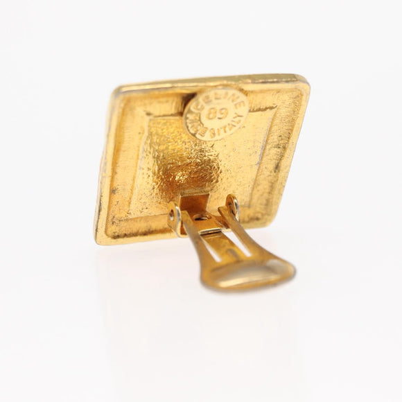 CELINE Earring metal Gold Auth BA8720