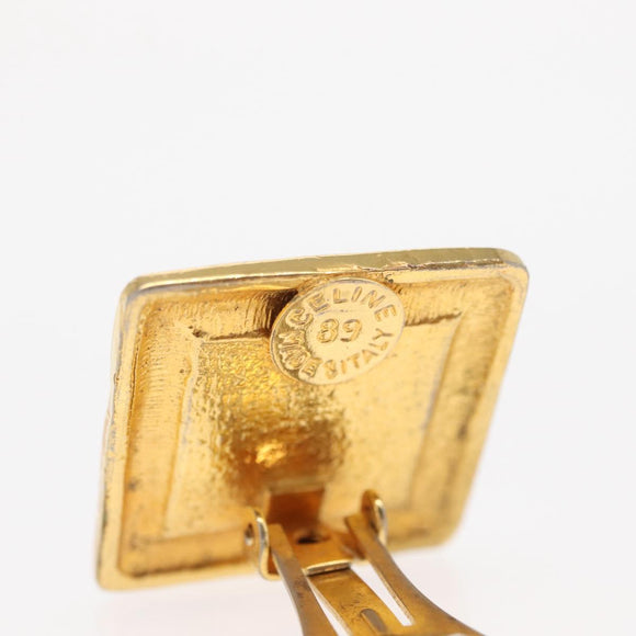 CELINE Earring metal Gold Auth BA8720