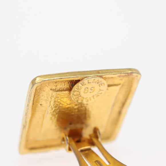 CELINE Earring metal Gold Auth BA8720