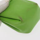 HERMES Vespa Pouch Leather Green Auth BA8722-10