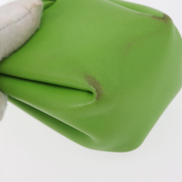 HERMES Vespa Pouch Leather Green Auth BA8722