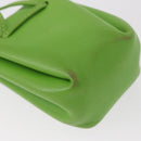 HERMES Vespa Pouch Leather Green Auth BA8722-12