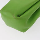 HERMES Vespa Pouch Leather Green Auth BA8722-13