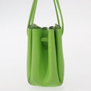 HERMES Vespa Pouch Leather Green Auth BA8722-4