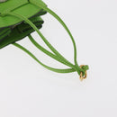 HERMES Vespa Pouch Leather Green Auth BA8722-7