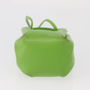 HERMES Vespa Pouch Leather Green Auth BA8722-9