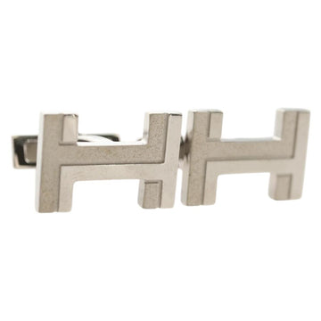 HERMES H Cuffs metal Silver Auth BA8723V
